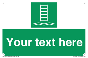 Custom sign safe condition Embarkation ladder